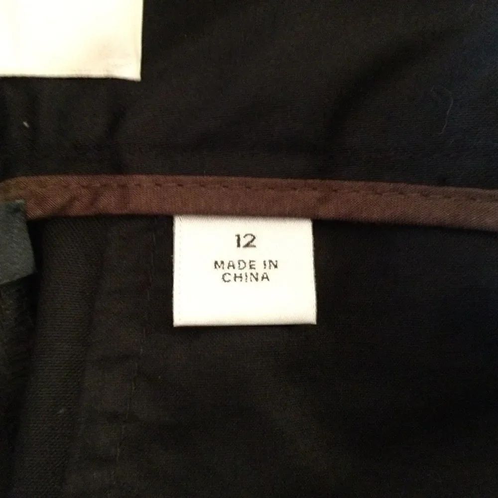NWOT. Black Polished Cotton Liz Claiborne Sz.  12 - Picture 7 of 10